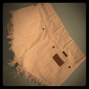 Vtg Wrangler Daisy Dukes White Cut Offs 32